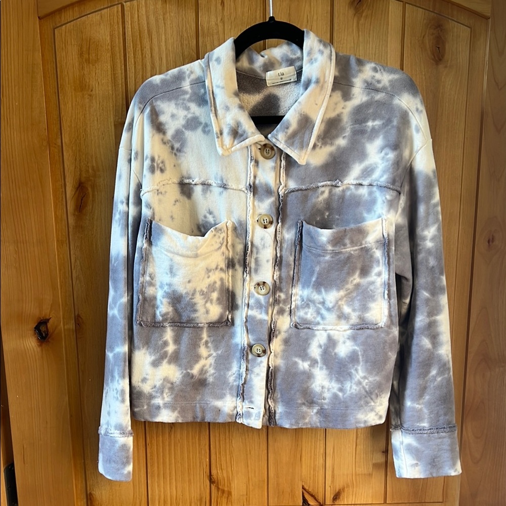Tie-Dye Button-Up Women's Jacket